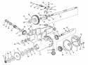 Snow-Blower Transmission Diagram and Parts List for 1921 500000001-599999999 - 1965 Lawn Boy Snow Blower